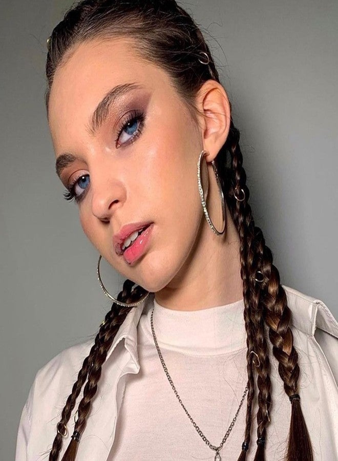 RUSTAMM 2Pcs Braided Ponytail Extensions with Hair Ties Soft Synthetic Hair Pieces for Women Girls Daily Wear 16 Inch（black） - Image 3